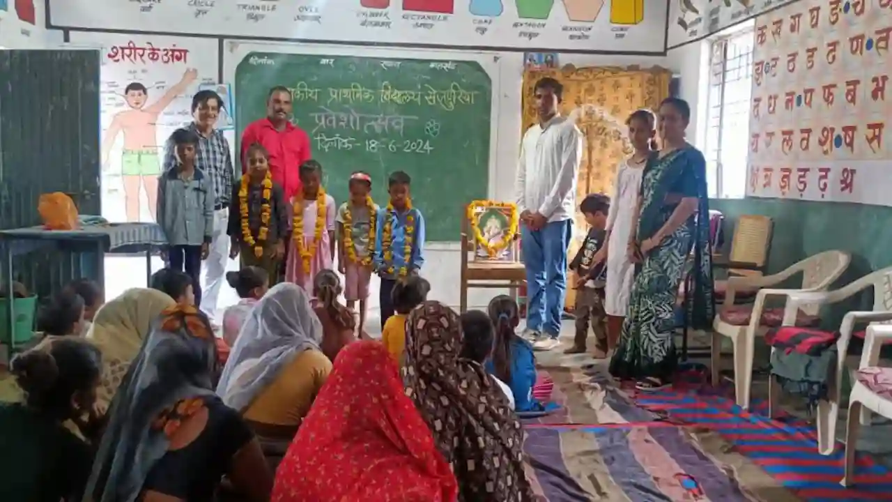 शास. प्रा वि. सेजपुरिया में प्रवेशोत्सव मनाया गया