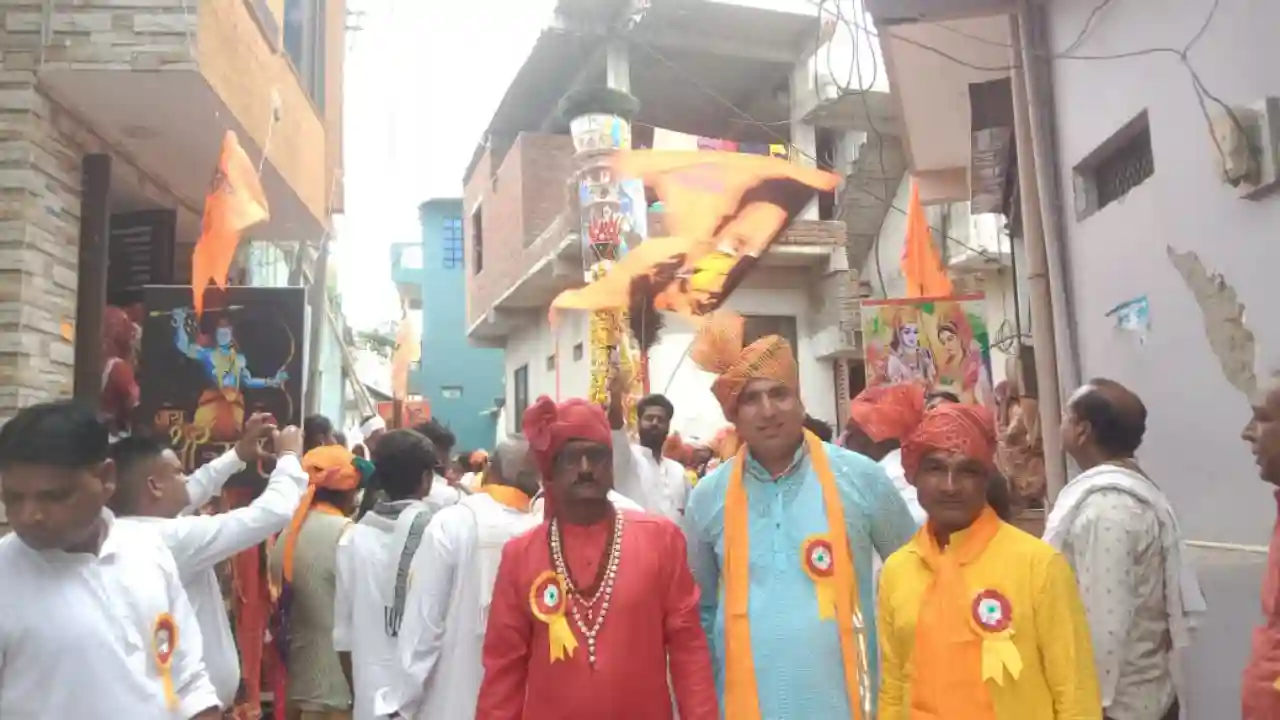 सिंगोली में पहली बार वाल्मीकि समाज ने निकाली गोगा जी की निशान यात्रा