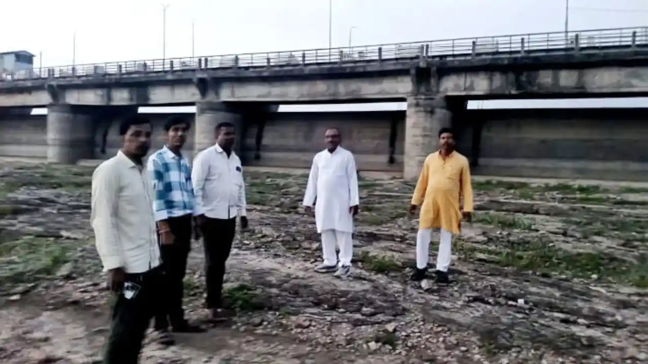 काका गाडगिल सागर बांध पूरा  खाली कांग्रेस नेताओ ने लिया जायजा