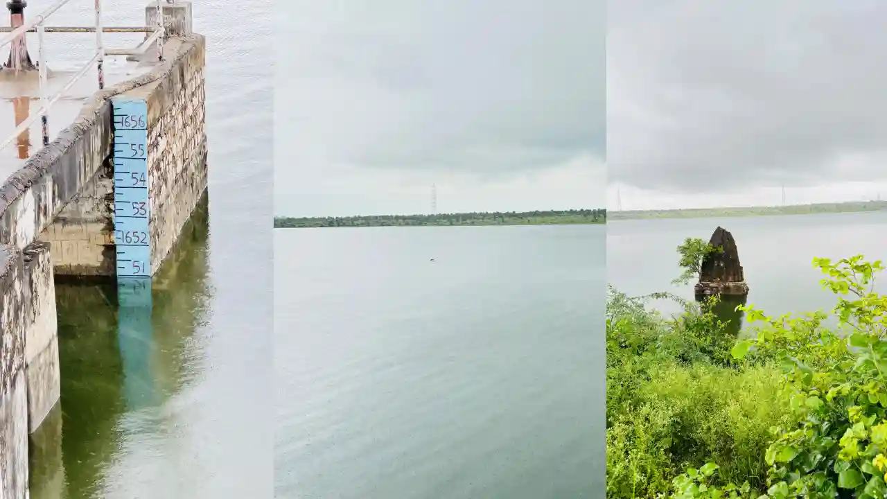 मोरवन बांध हुआ 51 फिट चादर चलने में मात्र 1 फिट पानी की आवश्यकता