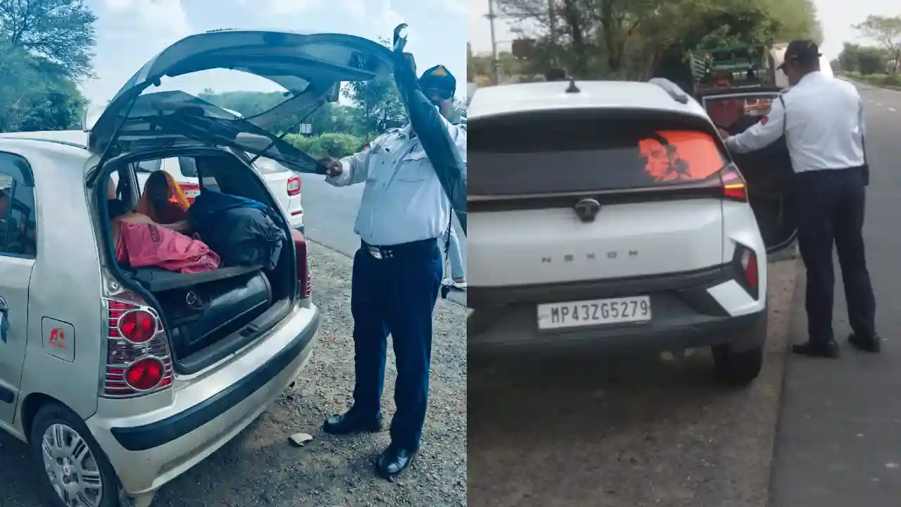 त्योहारों को देखते हुए शहर में लगातार वाहनों की चेकिंग