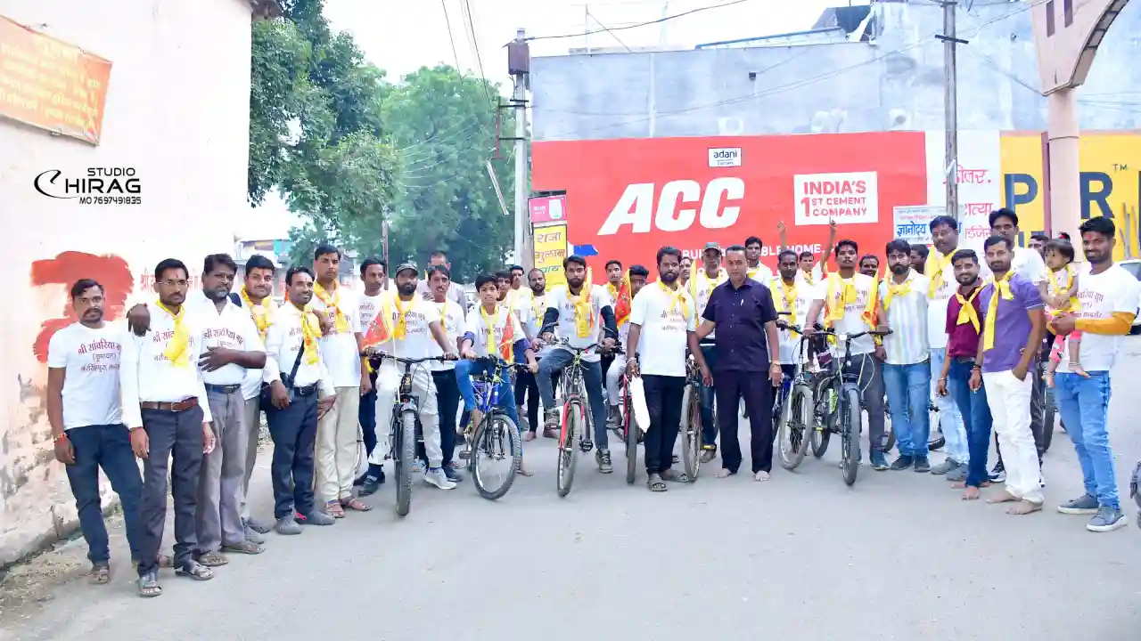 मां के जयकारों के बीच भादवा माता के लिए निकली सायकल यात्रा
