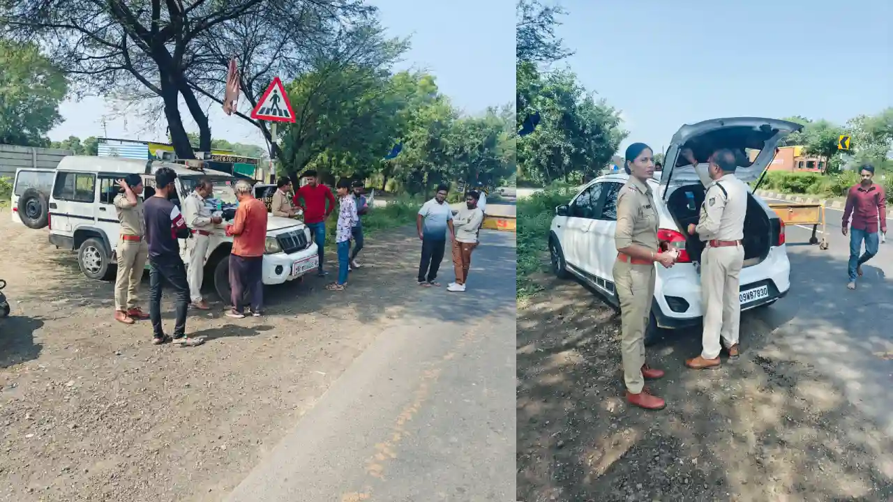 चार पहिया वाहनों की उतारी काली फिल्म यातायात पुलिस द्वारा लगातार चलाया जा रहा अभियान