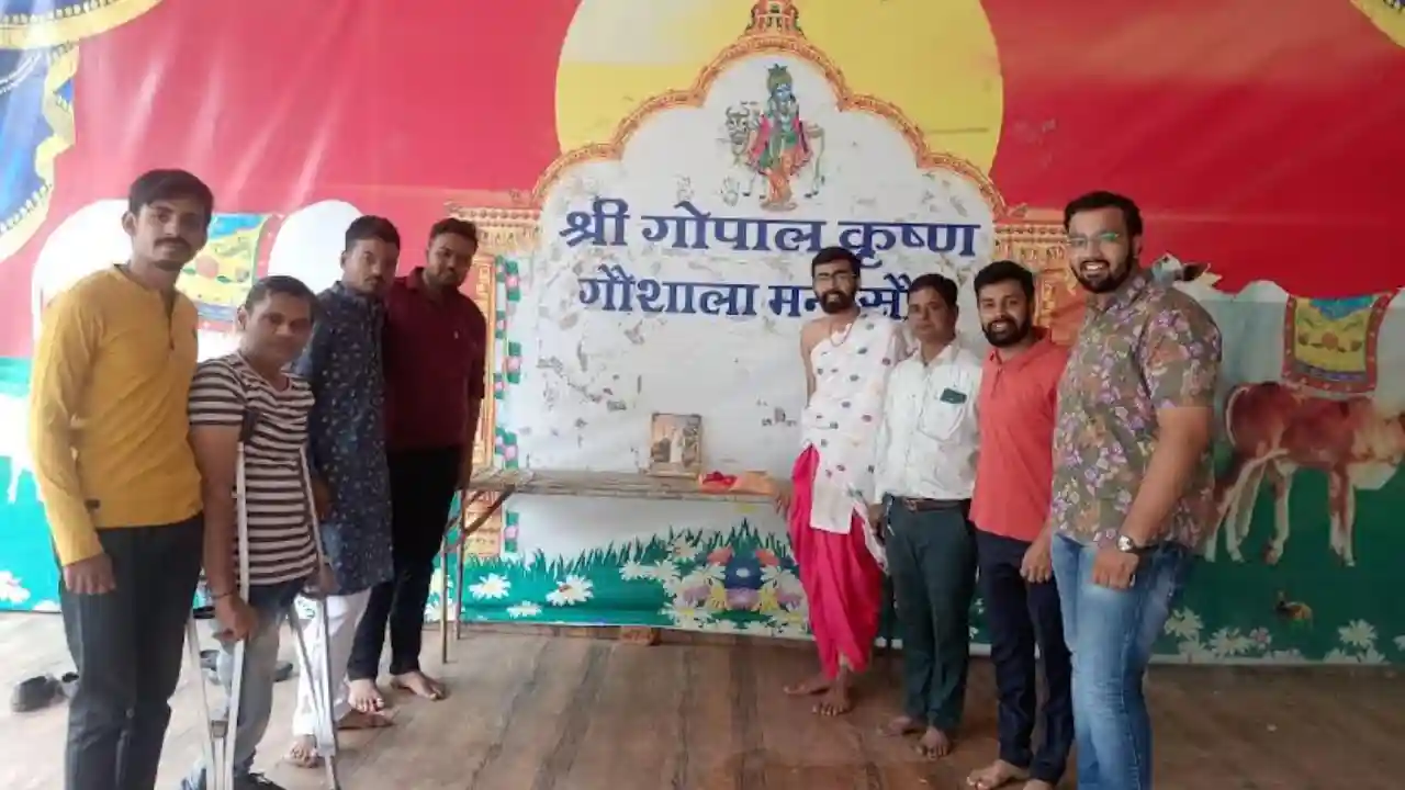 गुरुदेव राजेंद्रसूरी जी म सा के 200 वी जन्म शताब्दी निमित अ. भा. श्री राजेन्द्र जैन तरुण परिषद शाखा मंदसौर द्वारा गायो को हरे चारे का आहार कराया गया