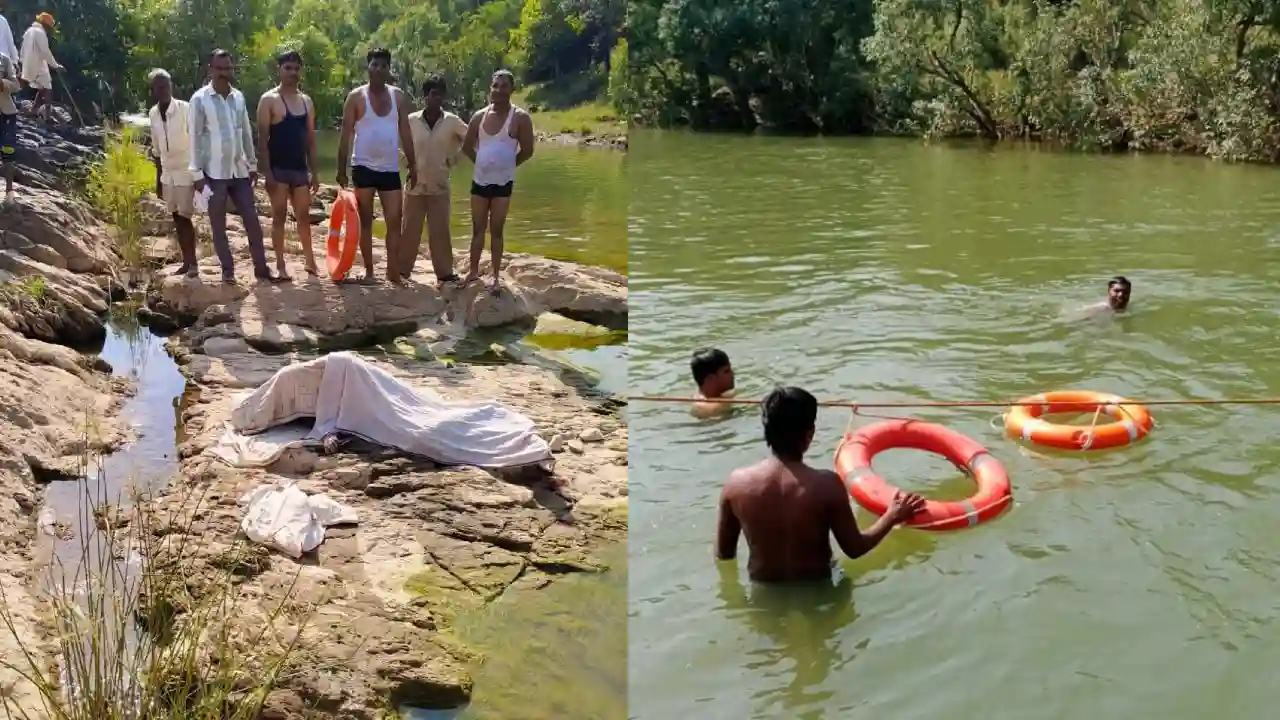 नागरिक सुरक्षा टीम द्वारा जाखम बांध के बैक वाटर से वृद्ध नाथू मीणा की लाश को रेस्क्यू कर बाहर निकाला।