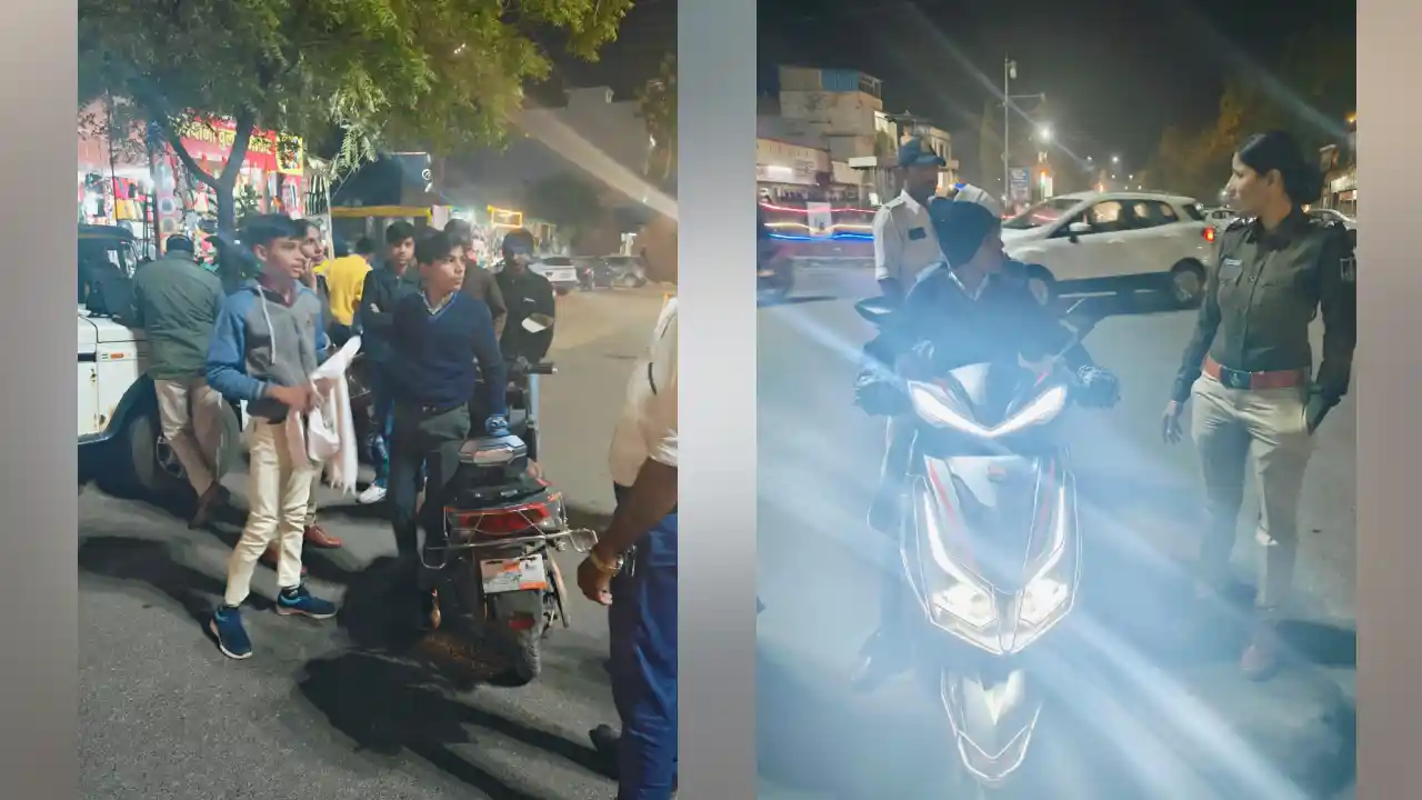 नाबालिक बच्चों द्वारा वाहन चलाने पर यातायात पुलिस हुई सख्त , ओवर स्पीड के बनाए चालान