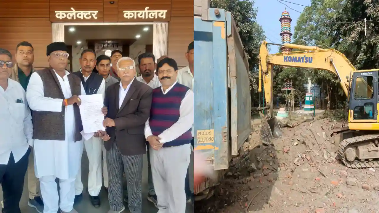 मामला जावद में महात्मा गांधी मूर्ति स्मारक की दीवार ध्वस्त कर परिसर को क्षत विक्षत करने का