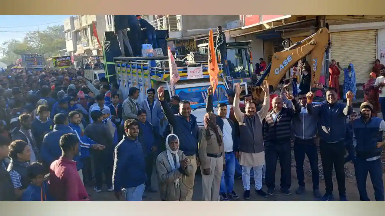 सांवलिया धाम के लिए चीता खेड़ा से डीजे के साथ बड़ी धूमधाम से रवाना हुआ पैदल यात्रा संघ