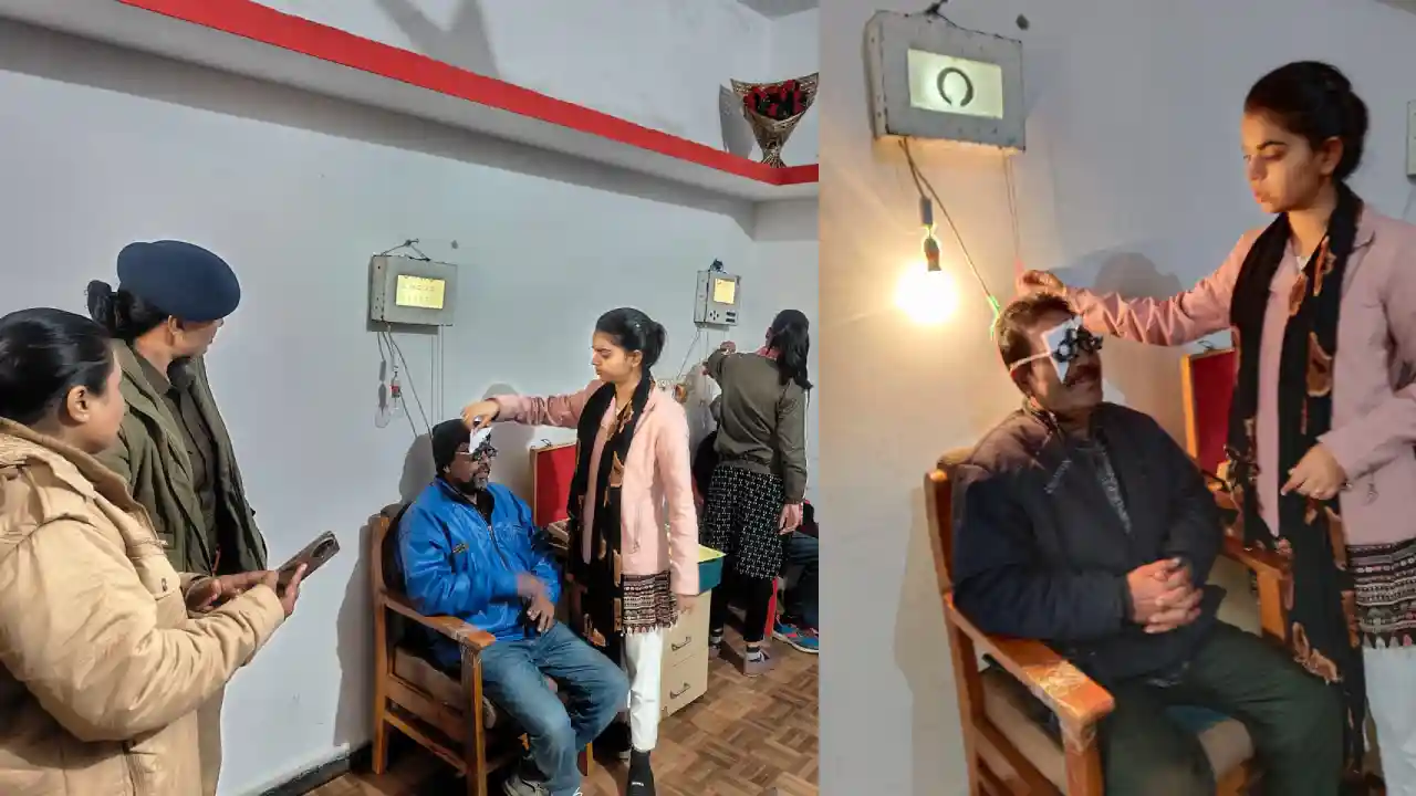 सडक सुरक्षा माह 2025 परवाह थीम अंतर्गत वाहन चालको का कराया गया नेत्र परीक्षण