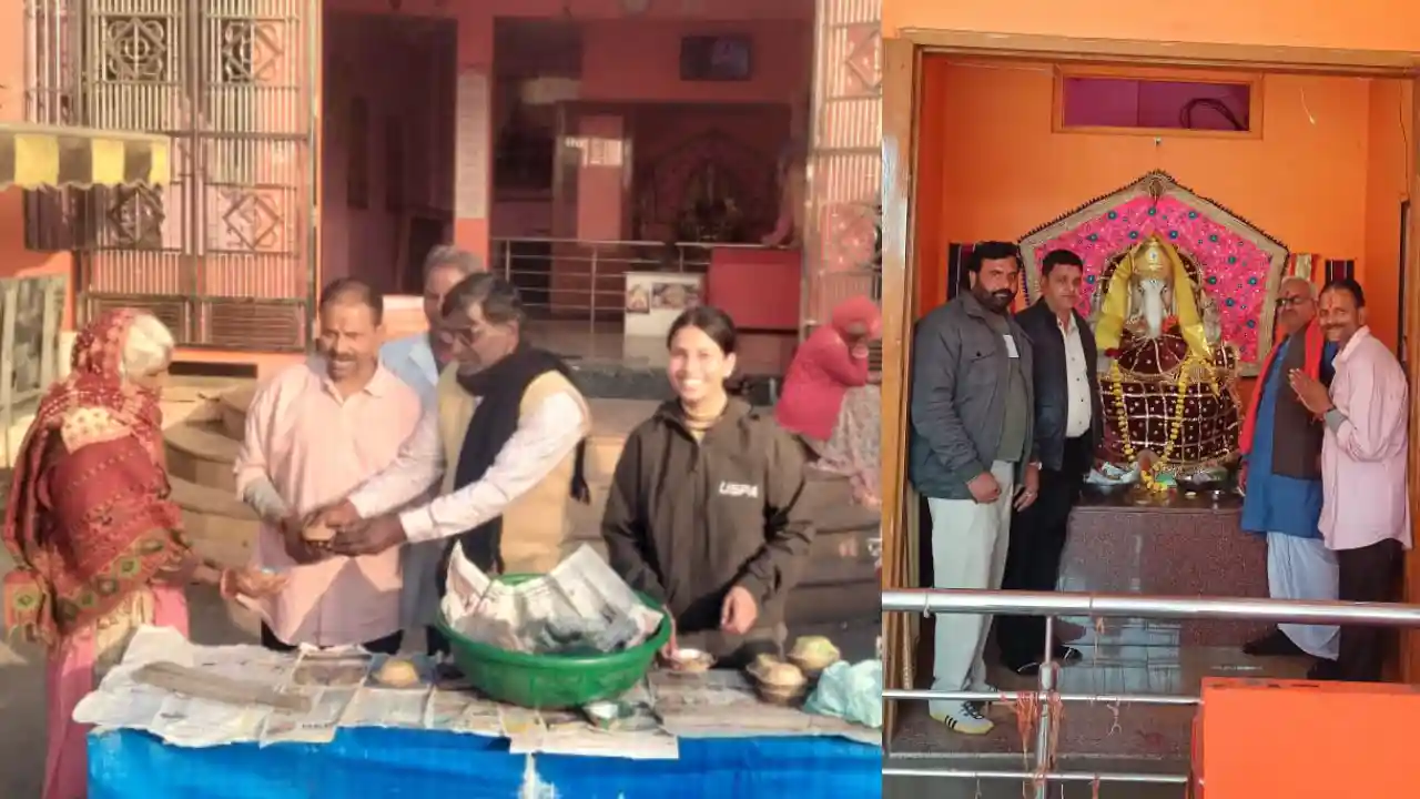 मकर संक्रांति पर्व पर स्वयं सिद्धी विनायक गणपति मंदिर बस स्टैंड पर हुआ प्रसादी का वितरण !