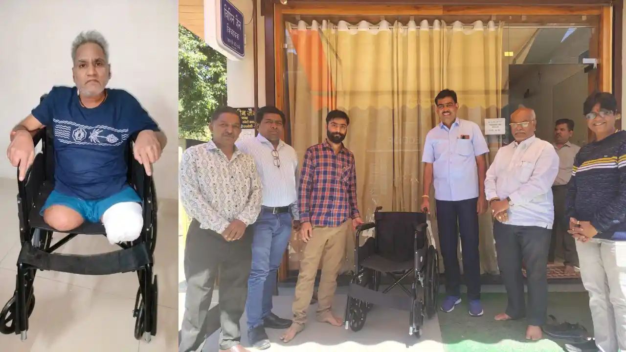 विजेंद्र को बिना देरी किए व्हील चेयर प्रदान की गई विधायक विपिन जैन द्वारा