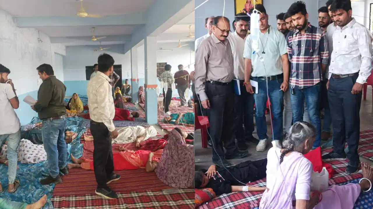 ग्राम फतेहगढ में दूषित खाना खाने से प्रभावित 181 व्यक्तियों का जिला आरआरटी तथा ब्लाक टीम के द्वारा किया गया उपचार