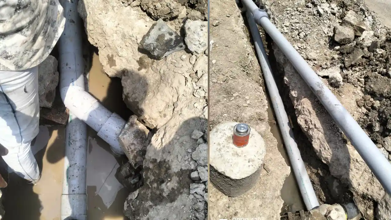 जल गंगा संवर्धन अभियान अंतर्गत मल्हारगढ में पेयजल पाईप लाईन दुरुस्ती शिप्टिंग का कार्य किया गया