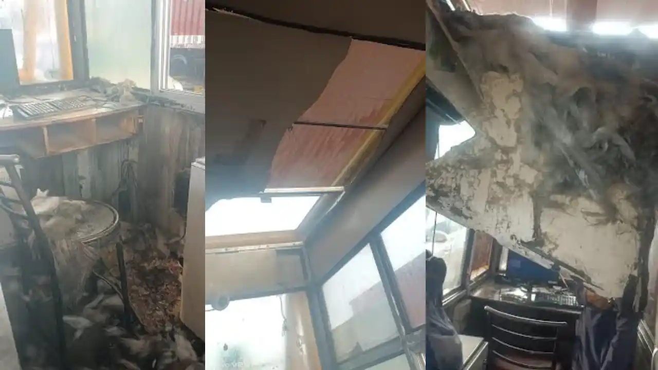 तेज़ आंधी-तूफ़ान से पिपलिया मंडी टोल प्लाज़ा पर भारी नुकसान