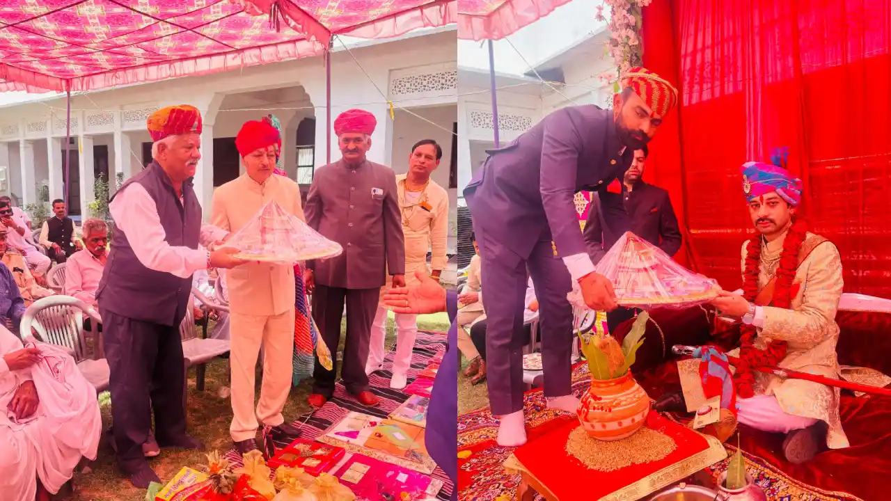 सगाई दस्तुर में टीके में आई 521000 की रकम को वापस लौटा शगुन में 1 रुपया नारियल लेकर समाज में दिया जागरूकता का संदेश