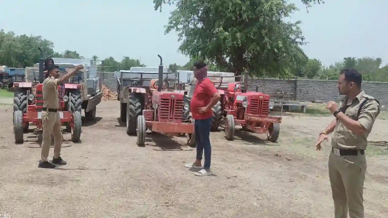 अवैध खनिज परिवहन करते 9 वाहन जप्‍त