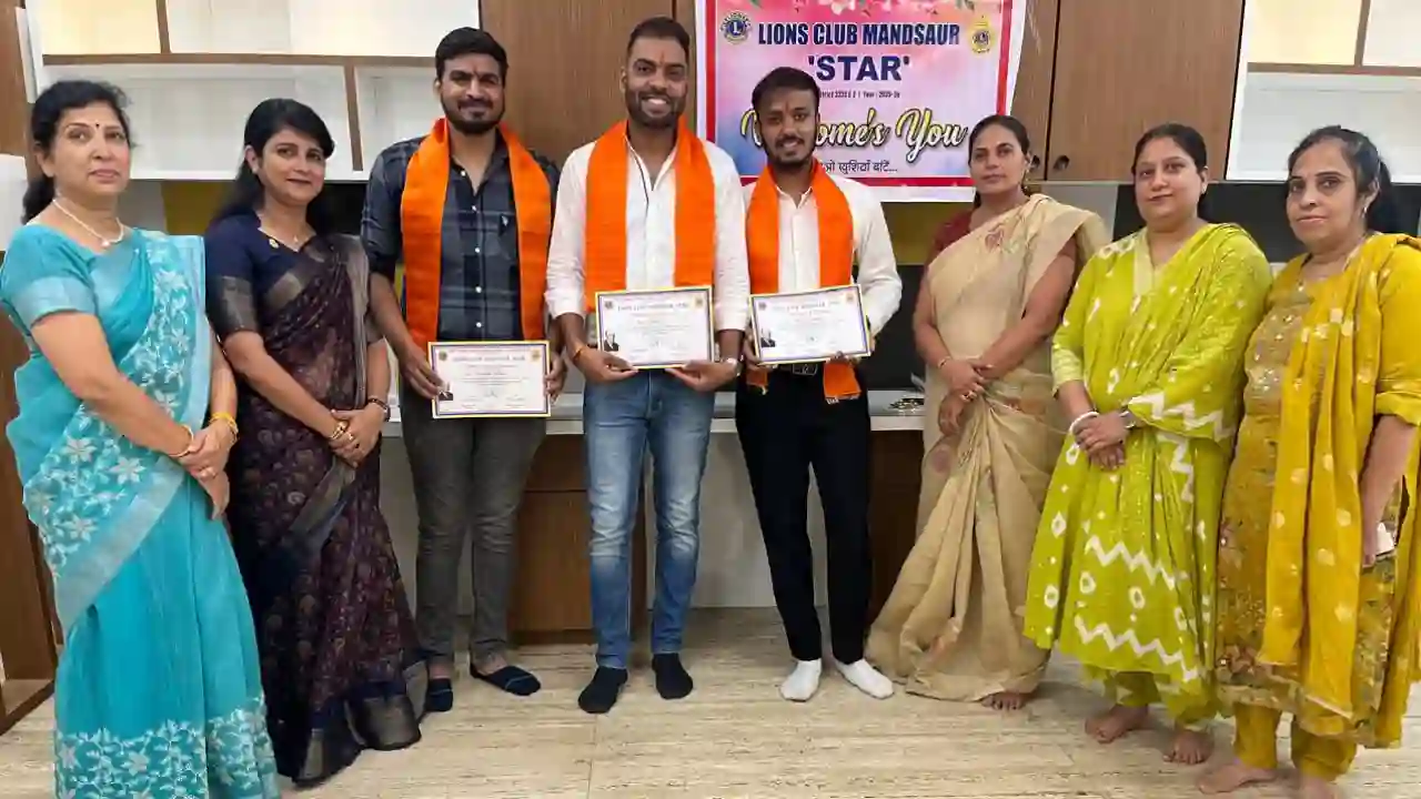 लायंस मंडसौर स्टार क्लब को 4th कैबिनेट मीटिंग में 6 प्रतिष्ठित पुरस्कारों से सम्मानित किया गया