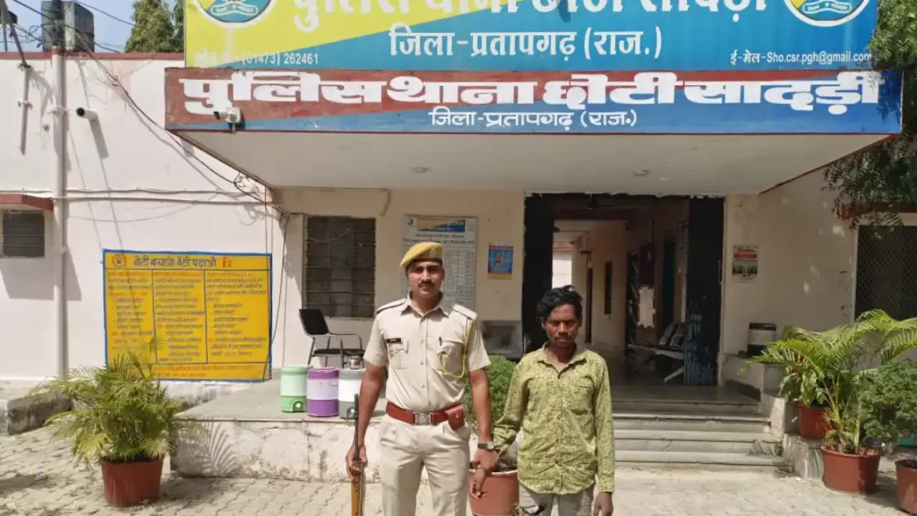 मन्दिर से चन्दन व दानपेटी से रूपये चोरी के मामले में 01 अभियुक्त को किया गिरफ्तार