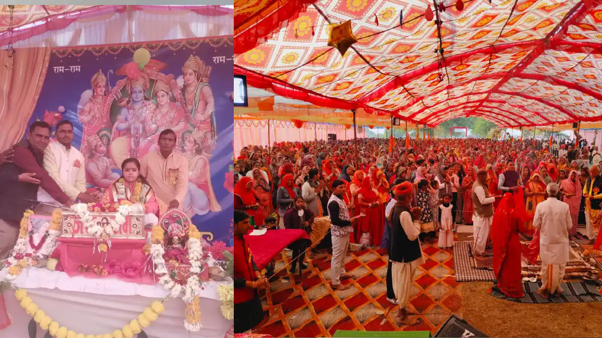 राबडिया में आयोजित नौ दिवसीय श्रीराम कथा का हवन-पूजन, भंडारे के साथ हुआ विश्राम