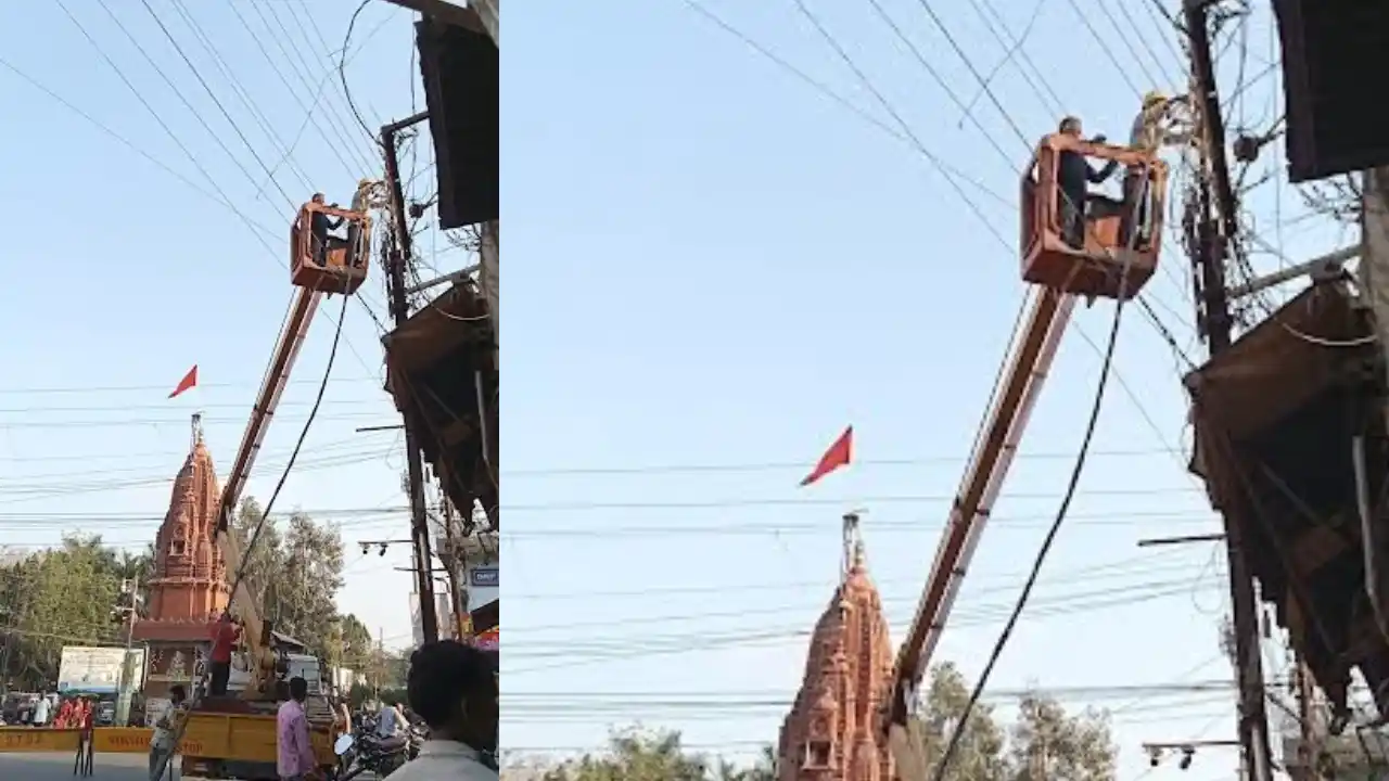 शहर के मध्य से गुजरने वाले बिजली के तारों में विभाग ने किया सुधार, त्यौहारों के समय नहीं आयेगी समस्या शहर के मध्य से गुजरने वाले बिजली के तारों में विभाग ने किया सुधार, त्यौहारों के समय नहीं आयेगी समस्या