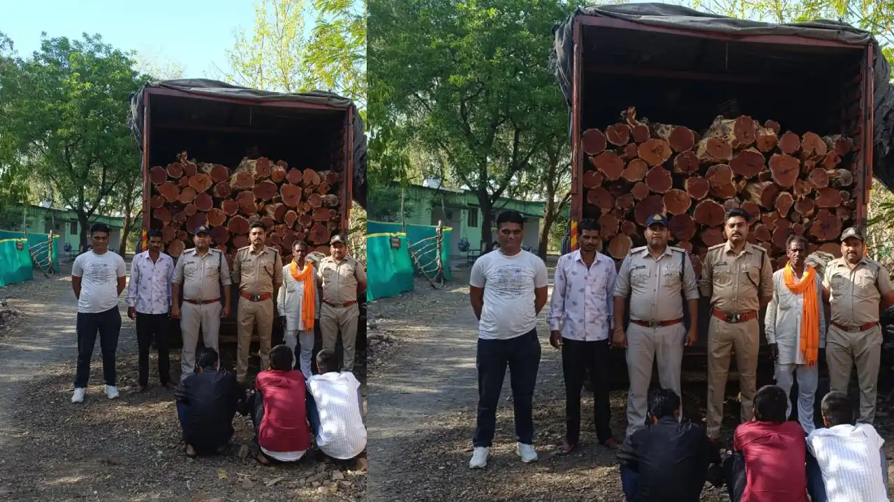अवैध खैर की लकड़ी की तस्करी के विरुद्ध वन विभाग की बड़ी कार्यवाही