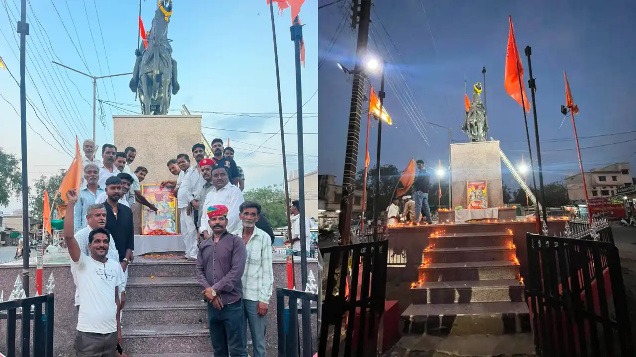 सिंगोली में सर्वसमाज ने हर्षोल्लास से मनाई महाराणा प्रताप जयंती, 251 दीपों से जगमगाया प्रतिमा स्थल