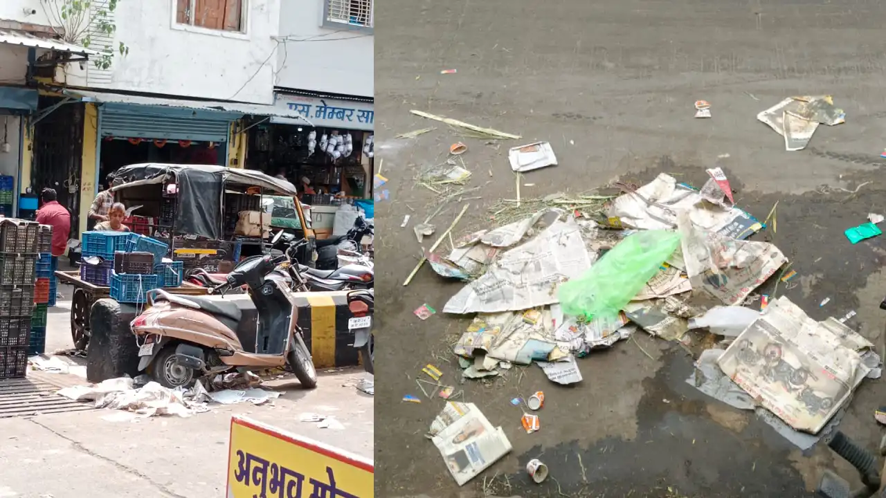 स्वच्छता व्यवस्था पर प्रश्नचिह्न लगा रहे है, फल मंडी व्यापारी