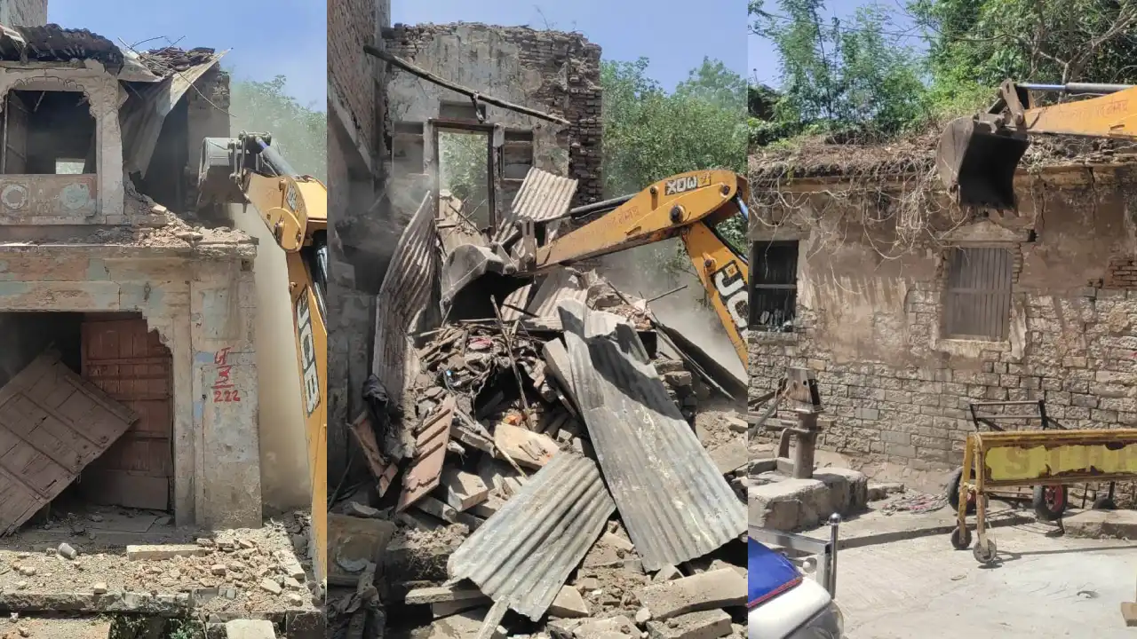 नगरपालिका ने तीन जीर्ण शीर्ण भवनों को किया जमींदोज